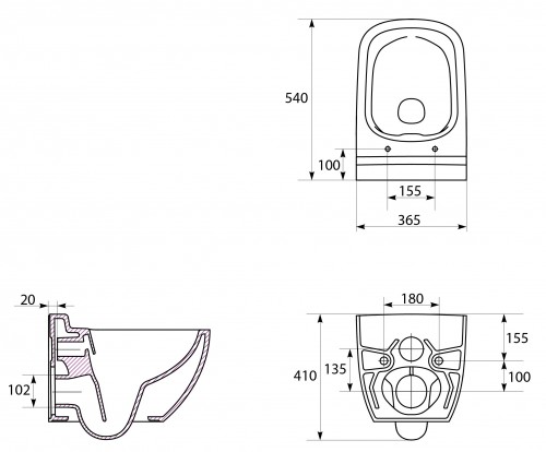 Cersanit Caspia K701-103