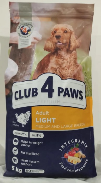 Club 4 Paws Adult Light Medium/Large Breeds 5 kg