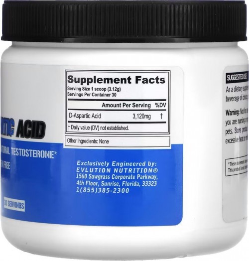 EVL Nutrition D-Aspartic Acid