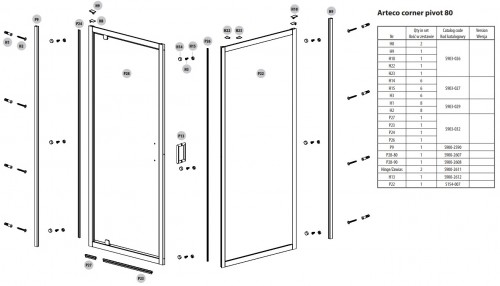 Cersanit Arteco Pivot 80x80 S157-009