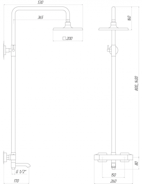 Globus Lux Termostatic Q GLM-0041T-BB