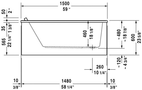 Duravit Starck 150x75 700332000000090