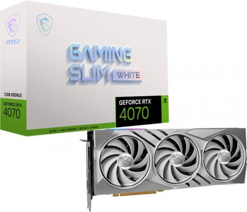 MSI GeForce RTX 4070 GAMING SLIM WHITE 12G