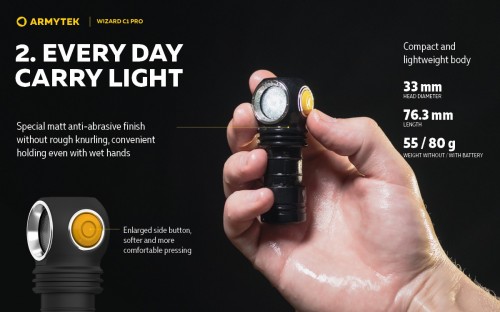 ArmyTek Wizard C1 Pro Magnet USB Warm