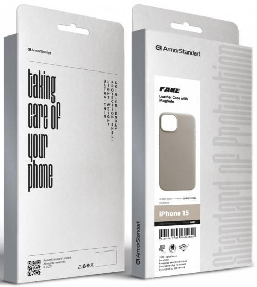 ArmorStandart Fake Leather Case for iPhone 15