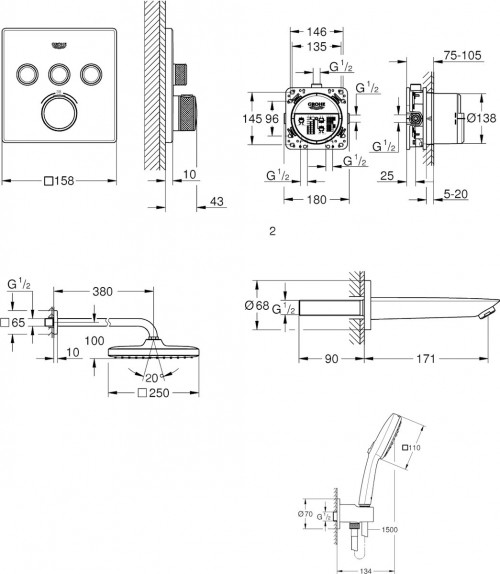 Grohe EuroEco Tempesta UA2939200L