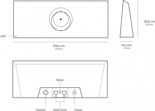 SpaceX Mesh Wifi Router for Starlink Gen3