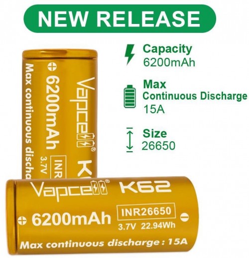 Vapcell INR26650 K62 6200 mAh