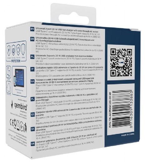 Gembird TA-ACPDQC20-01