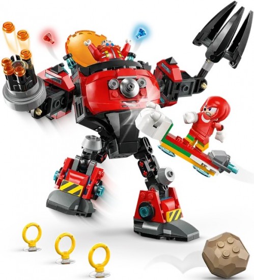 Lego Knuckles vs. Dr. Eggman Egg Crusher Mech 77005