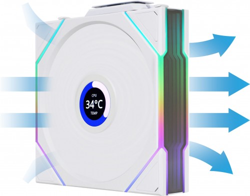 Lian Li Uni Fan TL120 LCD Wireless 3-pack White