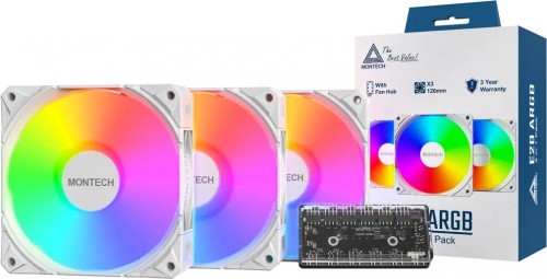 Montech E28 ARGB 3 in 1 White