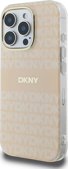 DKNY Repeat Texture Pattern with Stripe for iPhone 16 Pro Ma