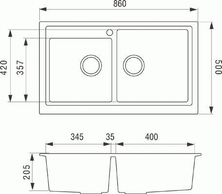 Чертеж с размерами