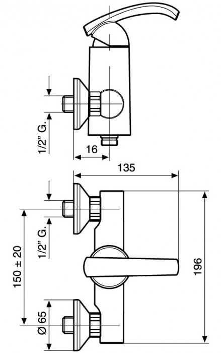 Чертеж с размерами