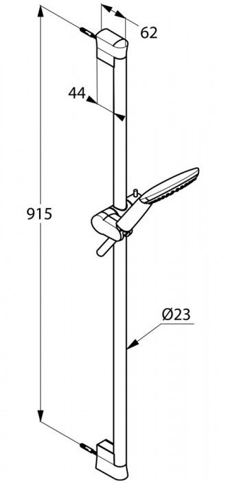 Чертеж с размерами Kludi Freshline 678400500