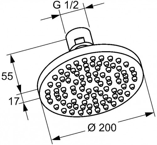 Чертеж с размерами Kludi A-QA 665200500