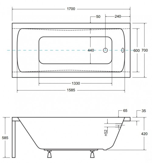 Besco Optima 170x70