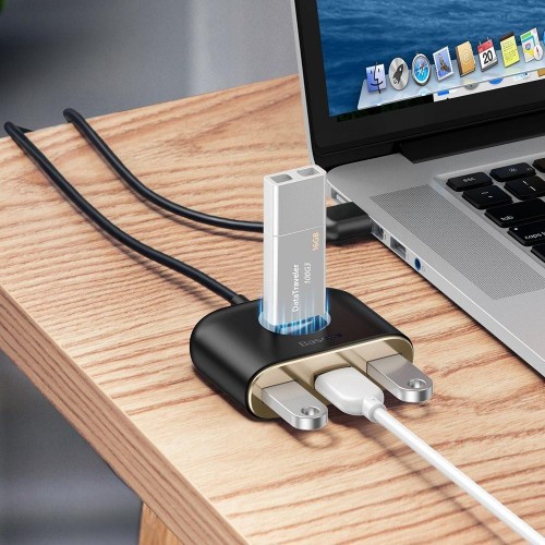 BASEUS Square Round 4 in 1 USB HUB Adapter