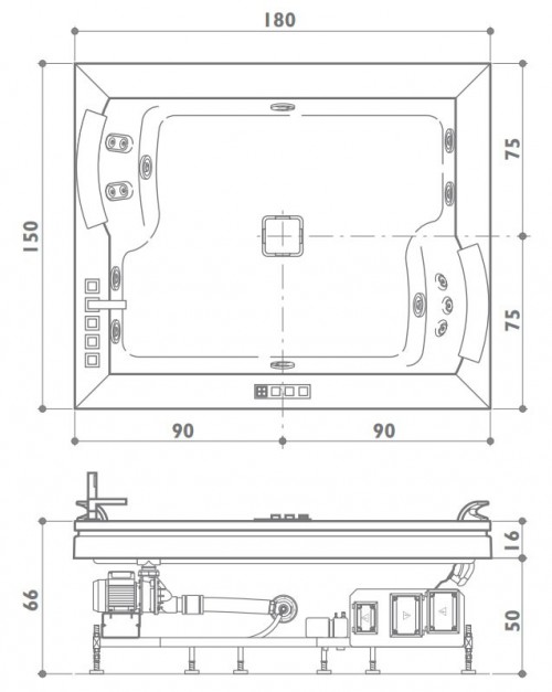 Jacuzzi Aura Plus 180x150