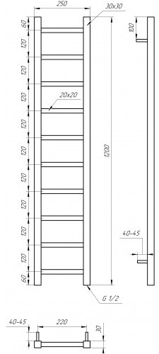 Genesis Aqua Scala 250x1200