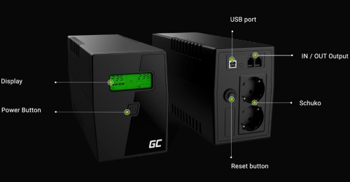 Green Cell PowerProof 600VA 360W (UPS01LCD)