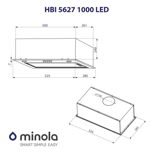Minola HBI 5627 BL 1000 LED