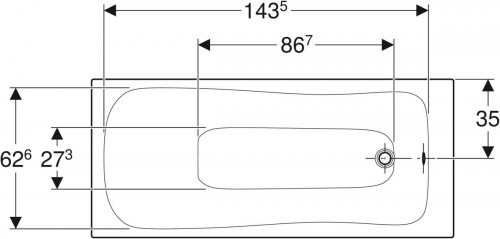 Geberit Selnova 160x70 554.282.01.1