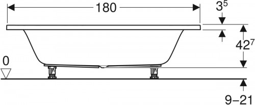 Geberit Selnova Duo 180x80 554.289.01.1