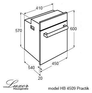 Luxor HB 4509 PRACTIK BK