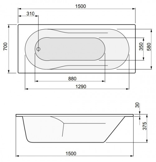 PoolSpa Lena 150x70 PWP1810ZD000000