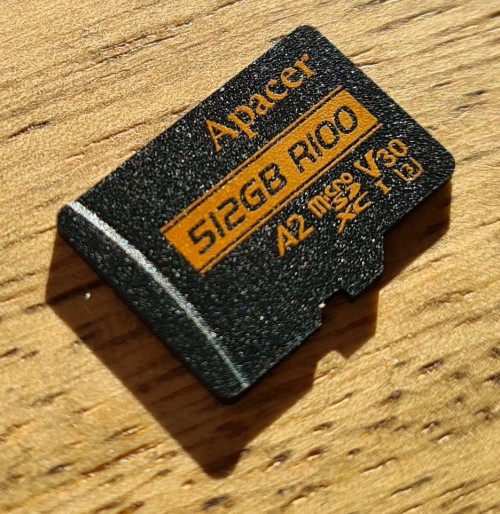 Apacer microSDXC UHS-I U3 V30 A2 512Gb