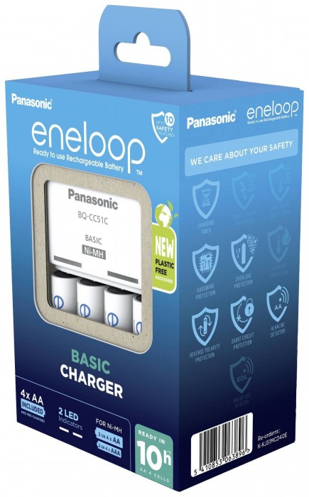 Panasonic Basic Charger + Eneloop 4xAAA 800 mAh