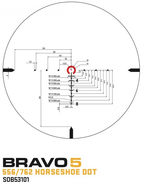 Sig Sauer Bravo5 5x32 Horseshoe Dot