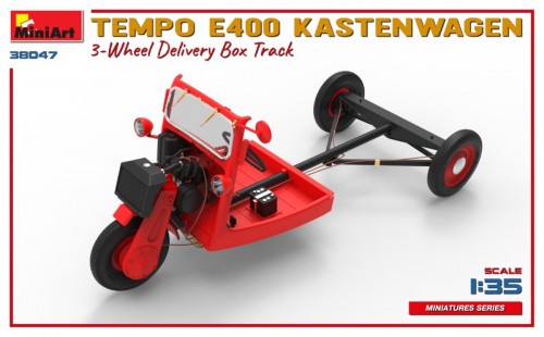 MiniArt Tempo A400 Kastenwagen 3-Wheel Delivery Box Track (1