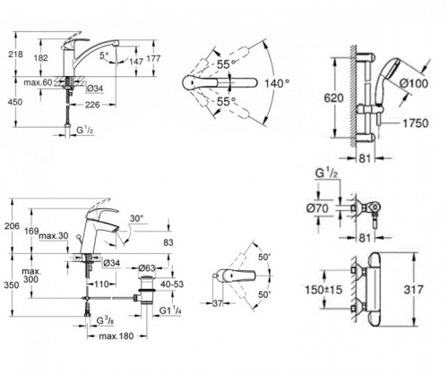 Grohe Grohtherm 1000 341325