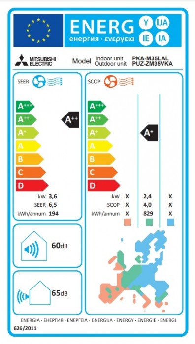 Mitsubishi Electric PKA-M35LAL/PUZ-ZM35VKA