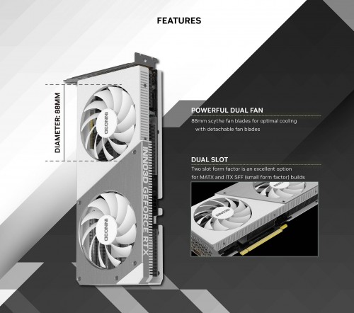 INNO3D GeForce RTX 4070 SUPER TWIN X2 OC WHITE