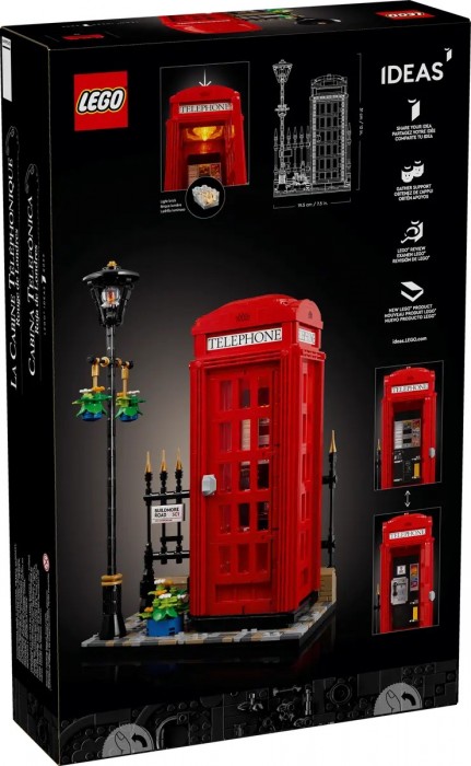 Lego Red London Telephone Box 21347