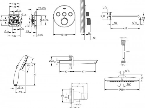 Grohe Grohtherm SmartControl UA202802R3