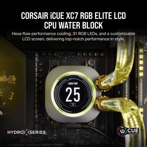 Corsair iCUE XC7 RGB ELITE LCD CPU Water Block Gray