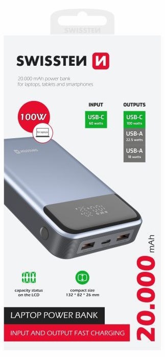 Swissten Powerbank 20000 100W