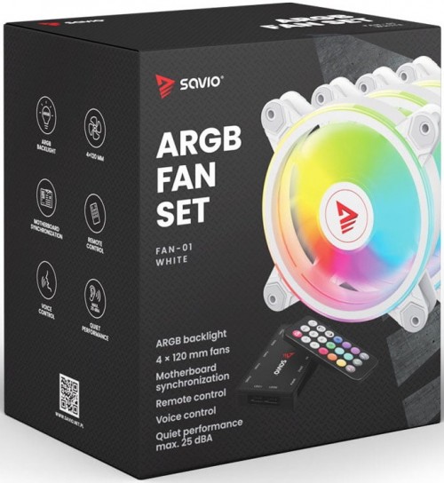 SAVIO FAN-01 4-pack White