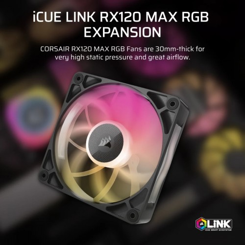 Corsair iCUE LINK RX120 MAX RGB PWM Black