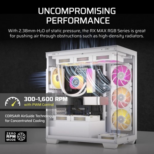 Corsair iCUE LINK RX140 MAX RGB PWM Dual Pack White