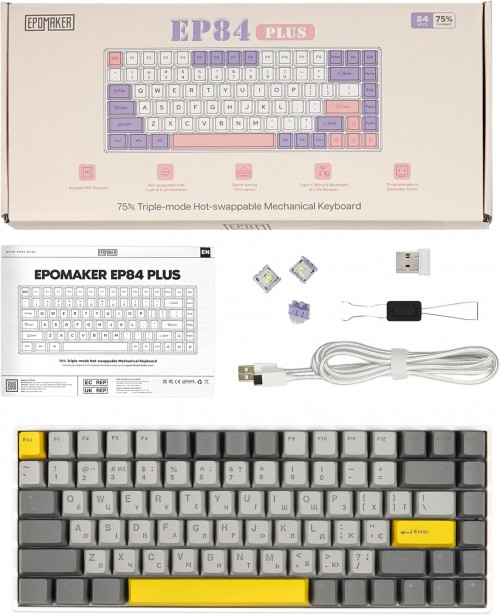 Epomaker EP84 Plus 75 Wisteria Switch