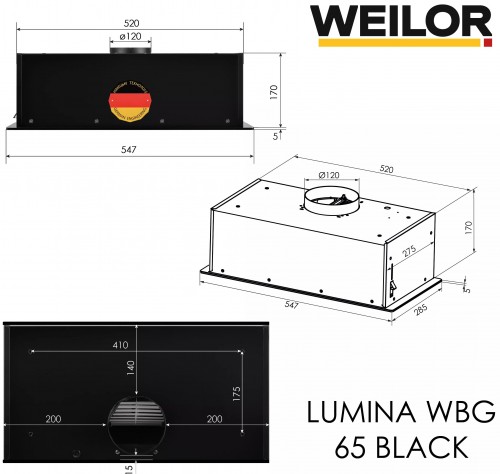Weilor Luna WBG 55 BK