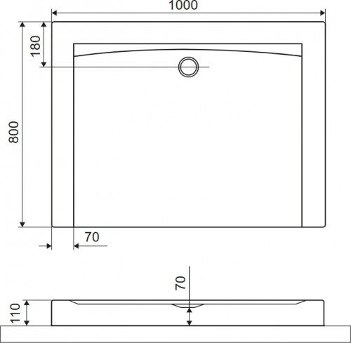 Excellent Forma Compact X 100x80 BREX.1403.100.080.WHC