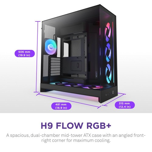 NZXT H9 Flow RGB+ 2025 Black