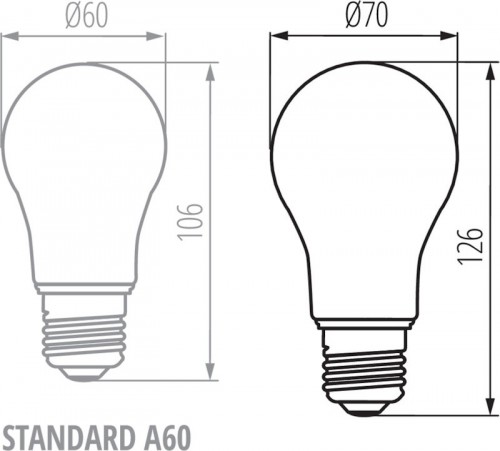 Kanlux XLED Filament A70 18W 4000K E27